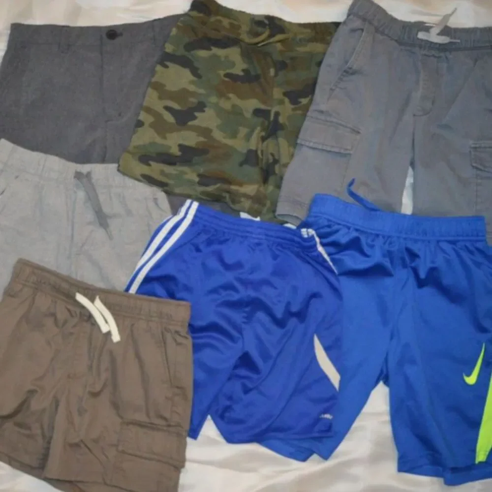 Boys Shorts Lot of 7 Vineyard Vines Nike Camo Cargo Athletic Flat Front Med 8/10